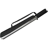 SZCO 29-Inch Ninja Sword with 21-Inch 420 Stainless Steel Blade &ndash; Black Wrapped Handle, Guard &amp; Pommel, Nylon Sheath Included