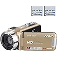 ORDRO Full HD 1080P 30MP Camcorder 18X Digitale Zoom IR Nachtzicht YouTube Videocamera 3,0 270° Draaibaar Scherm met 16GB Kaart & 2 Batterijen Vlogging Camera (Zwart
