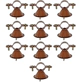 Mewutal 10pcs 3/4" Hanging Pipe Clamps Metal Pipe Supports Bell Hangers Cable Holders Brown Wire Clips with Screws (3/4")
