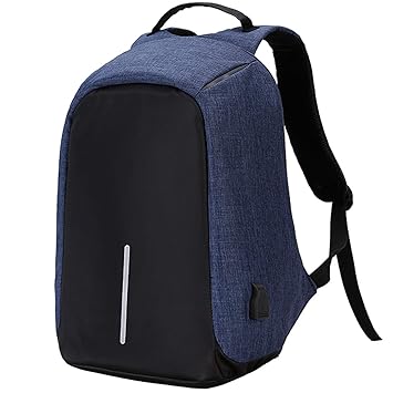 Zipito ANT9 Fabric Anti-Theft Water Resistant Bag with Computer USB Charging Port Lightweight Laptop Backpack (Assorted Colour)