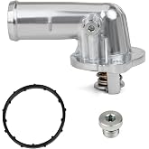 MITZONE Upgrade Aluminum Thermostat Housing Assembly Compatible with Dodge Durango Grand Cherokee 2011-2015 Wrangler JK 2012-2018 Replace 902-852 5184651AG 5184651AH