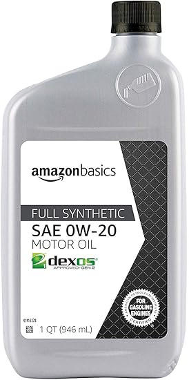 Amazon Com Amazonbasics Aceite Sintetico Para Motor 0w 1 Cuarto 6 Unidades Automotive