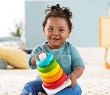 Fisher-Price Rock-a-Stack Toy 5 Rings Plant-Based Materials Baby Stack view 2