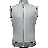 WOSAWE Reflective Cycling Vest with Chest Pocket Water-Repellent Lightweight Windproof Gilet for Running, Hiking, Biking