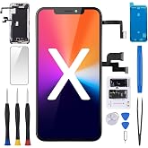 BESJMYT for iPhone X 10 Screen Replacement with Ear Speaker 5.8" LCD | 3D Touch LCD Display Digitizer Full Assembly Proximity Sensor Fix Front Glass Protector Repair Tool Kit A1865 A1901 A1902