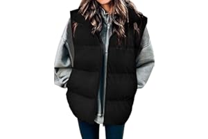Zeagoo Puffer Vest Women Sleeveless Lightweight Quilted Jacket Stand Collar Zip Up Down with Pockets Winter Outerwear 2025