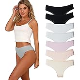 Cinvik Cotton Panties Cotton Underwear Women Bikini Cheeky Cheekster Brazilian Comfort Multipack Womens Nude Brazilian Panties for Women Xl