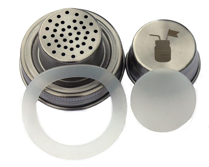 Cocktail Shaker Lid with Silicone Seals for Regular Mouth