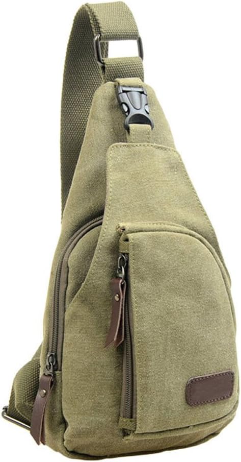 Men travel bags Casual Canvas Unbalance Crossbody Shoulder Bag Chest backpack