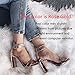Women's Sexy Ankle Strap Sandal Transparent Open Toe Chunky High Heel Shoes (US 7, Gold)