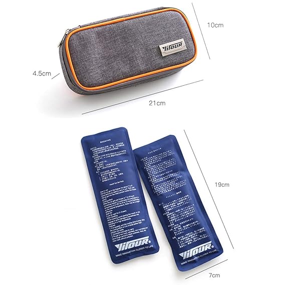 Mini nevera portátil de insulina con congelador refrigerado con 2 ...