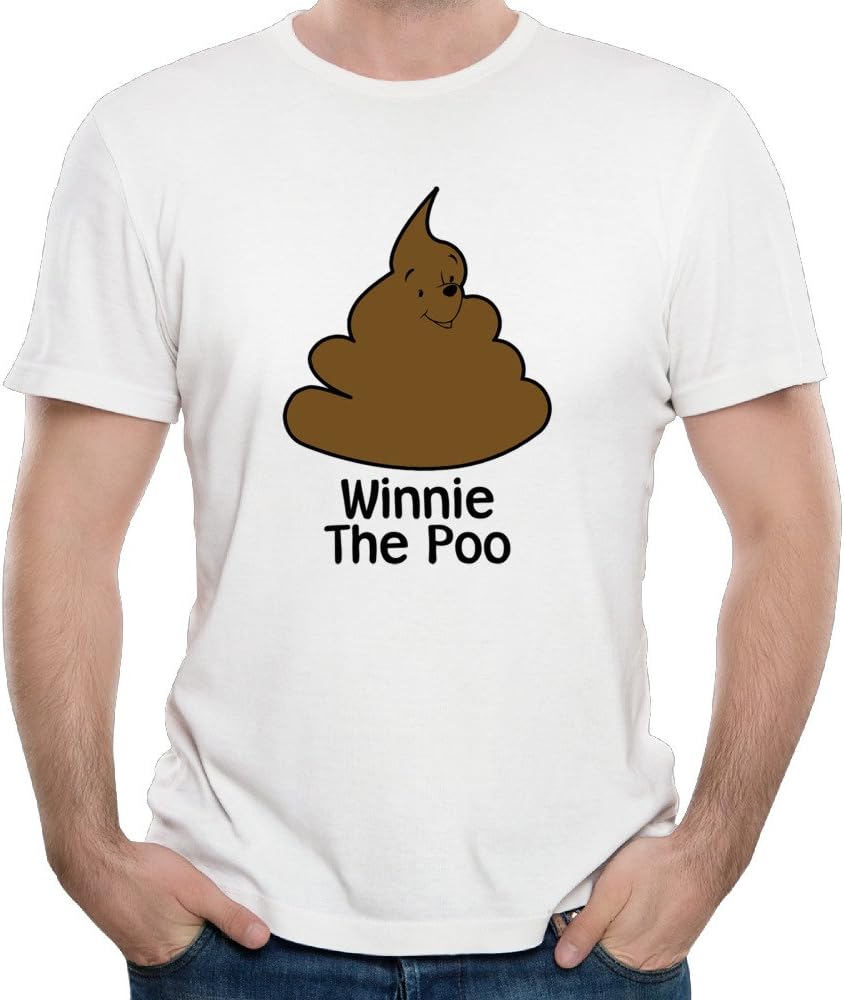 Funny Emoji Poop Winnie The Poo Men's T Shirt