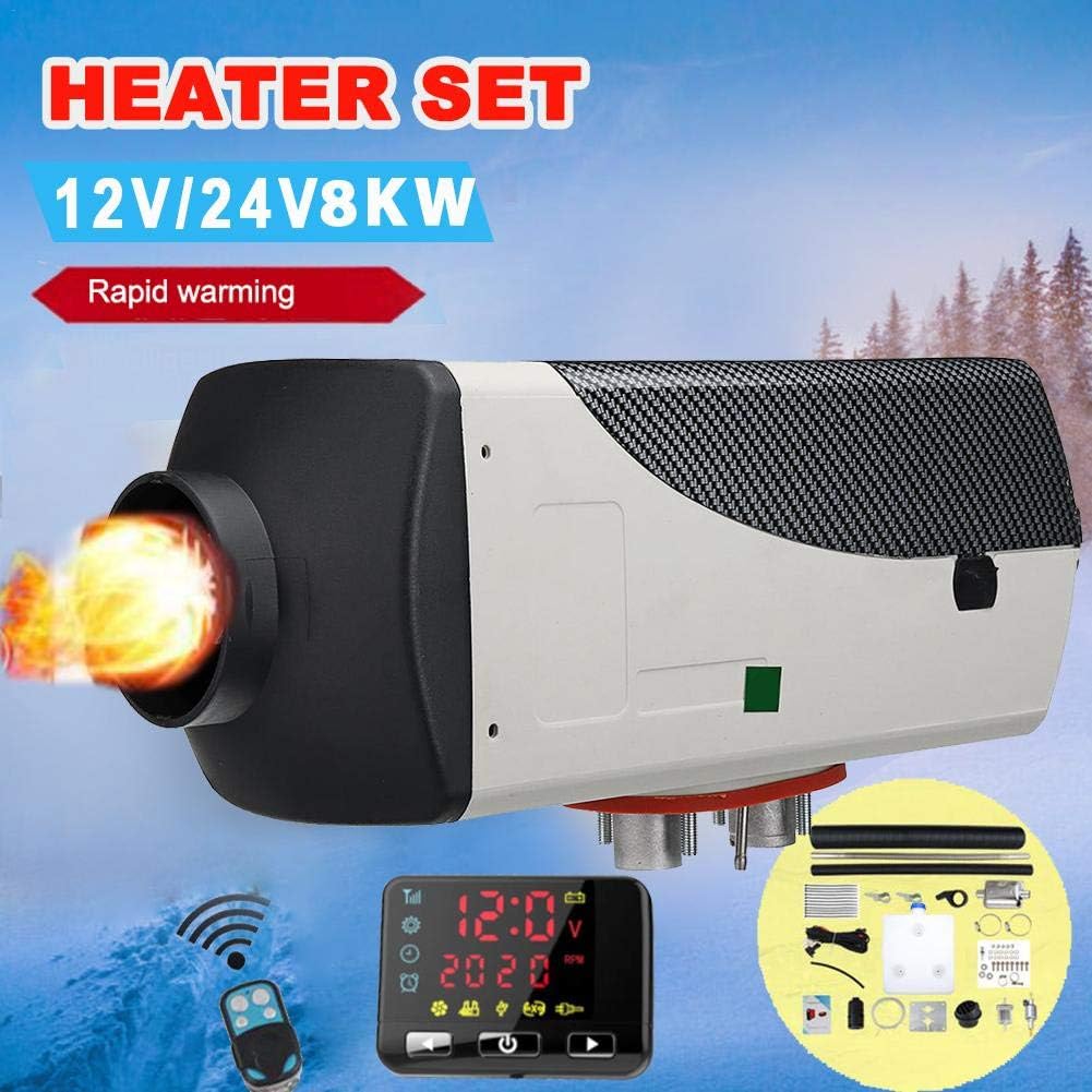 Bateaux 8KW 12V 24V Kit Tout-en-Un avec Air Diesel Heater R/&eacute;chauffeur Stationnement R/&eacute;chauffeur Air Diesel De Voiture Caravane Camping-Car Chauffage Carburant pour Camions Bus