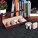 SONGMICS Watch Box 5 Slots Watch Organizer Display Case for Men and Women Mahogany Faux Leather UJWB05R