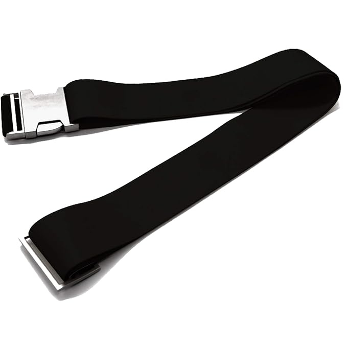 Rianthis Koffergurt mit Metallschnalle, 2 Stück schwarz für Koffer, robuster hochwertiger Gepäckgurt | Kofferband für Reisen 