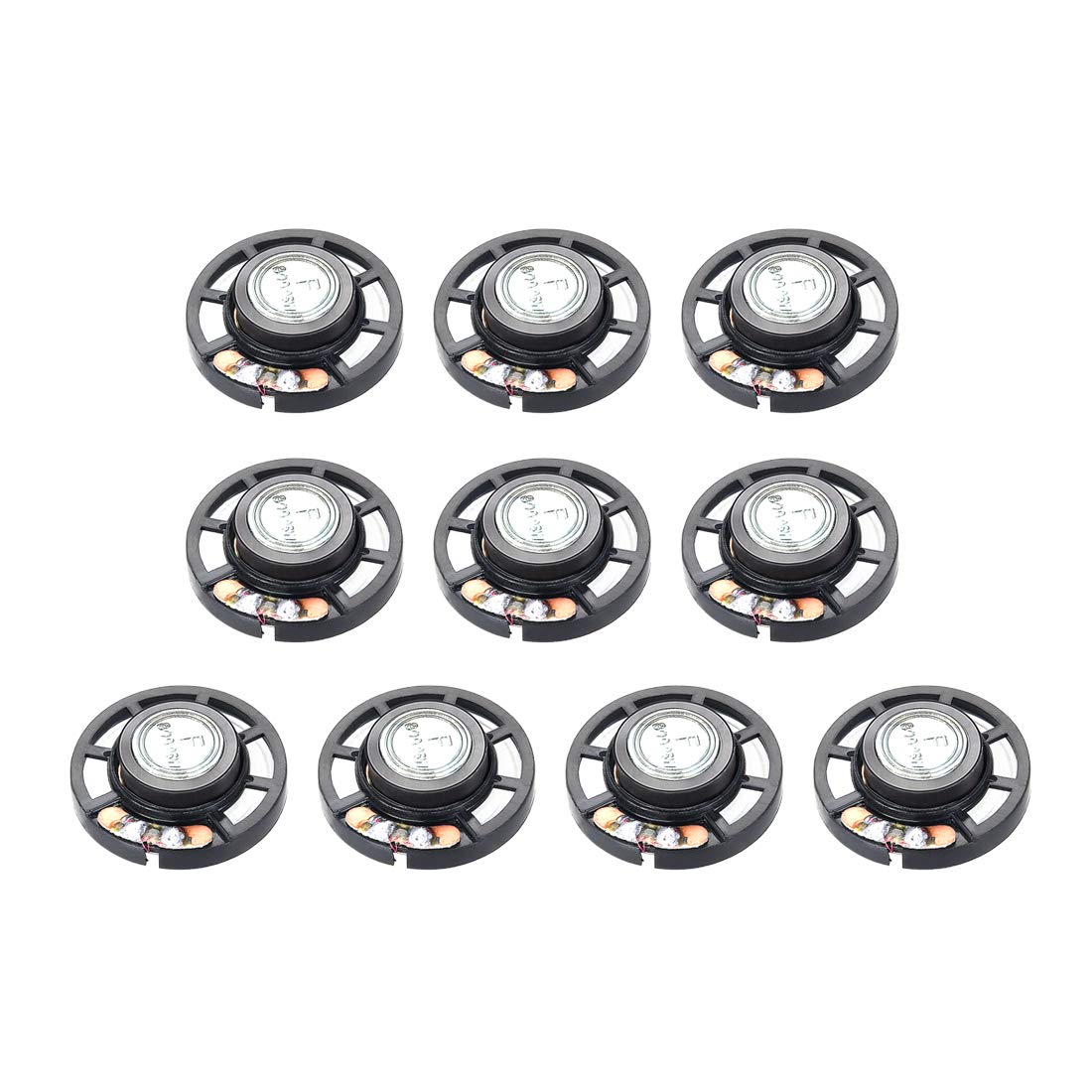 sourcing map 0.25W 8 Ohm DIY Speaker 29mm Round Shape Replacement Loudspeaker 10pcs