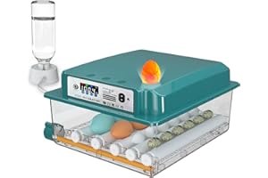 CoInceptus 16 Egg Incubator, Incubator for Chicken Eggs, Guail Eggs, Automatic Egg Turning, Humidification, Incubators for Hatching Eggs, Egg Hatching Incubator with Egg Candler