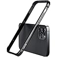 RAEGR iPhone 12 Pro Max Case | Anodized Aluminum Bumper | Supports Mag-Safe Wireless Charging | Edge Armor Protective Minimal Case Designed for iPhone 12 Pro Max (6.7-inch) 2020 - Black RG10185