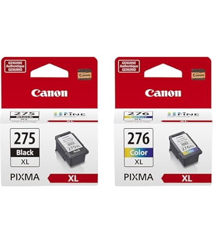 Amazon.com: Canon PG-275 XL Black CL-276 Color Ink Cartridges