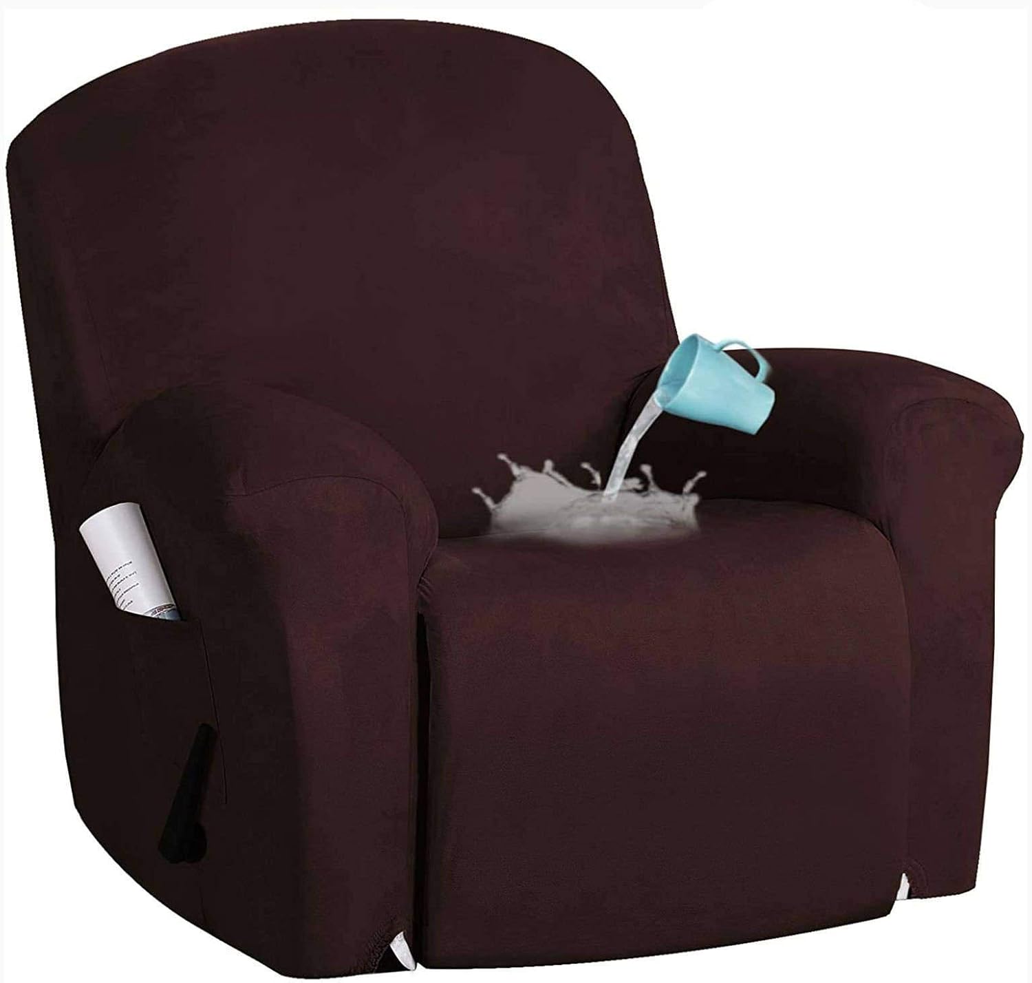 HUNOL Funda de Sillón Elástica, Terciopelo Funda de Sillón Impermeable