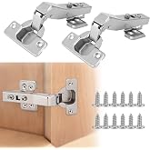 HBL' 2 Pack 45&deg; Corner Cabinet Hinges, 45 Degree Angled Hinge Replacement for Diagonal Wall Cabinets, 35MM European Soft Close Hinges for Frameless Doors
