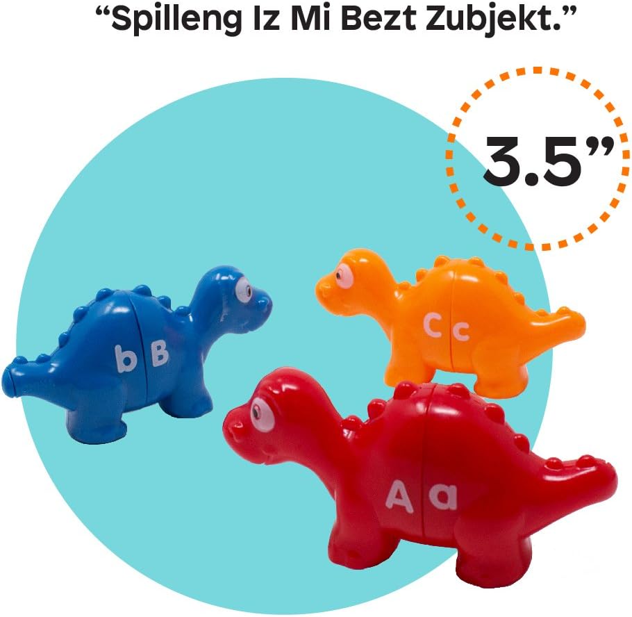 Boley 52 Piece Alphabet Dinosaurs - Educational Dinosaur Alphabet Matching Toy Set for Kids, Children, Toddlers - Great Learning Tool for Toddlers to Learn The Alphabet! Bucket Edition: Toys & Games