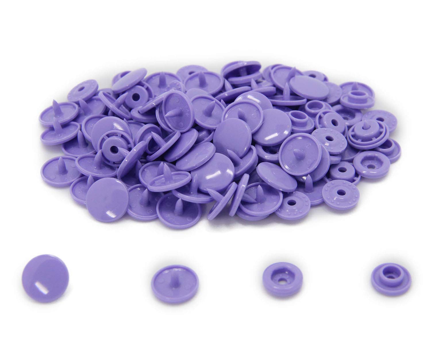 Round KAM Plastic Resin Snaps Craft Baby Bib Cloth Diaper B1 100 Glossy