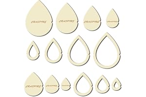 CRASPIRE 14Pcs 7 Size Leaf Macrame Cutting Molds Wood Rings Rustic Natural Wooden Cutting Template Frame Feather Tassel Dream