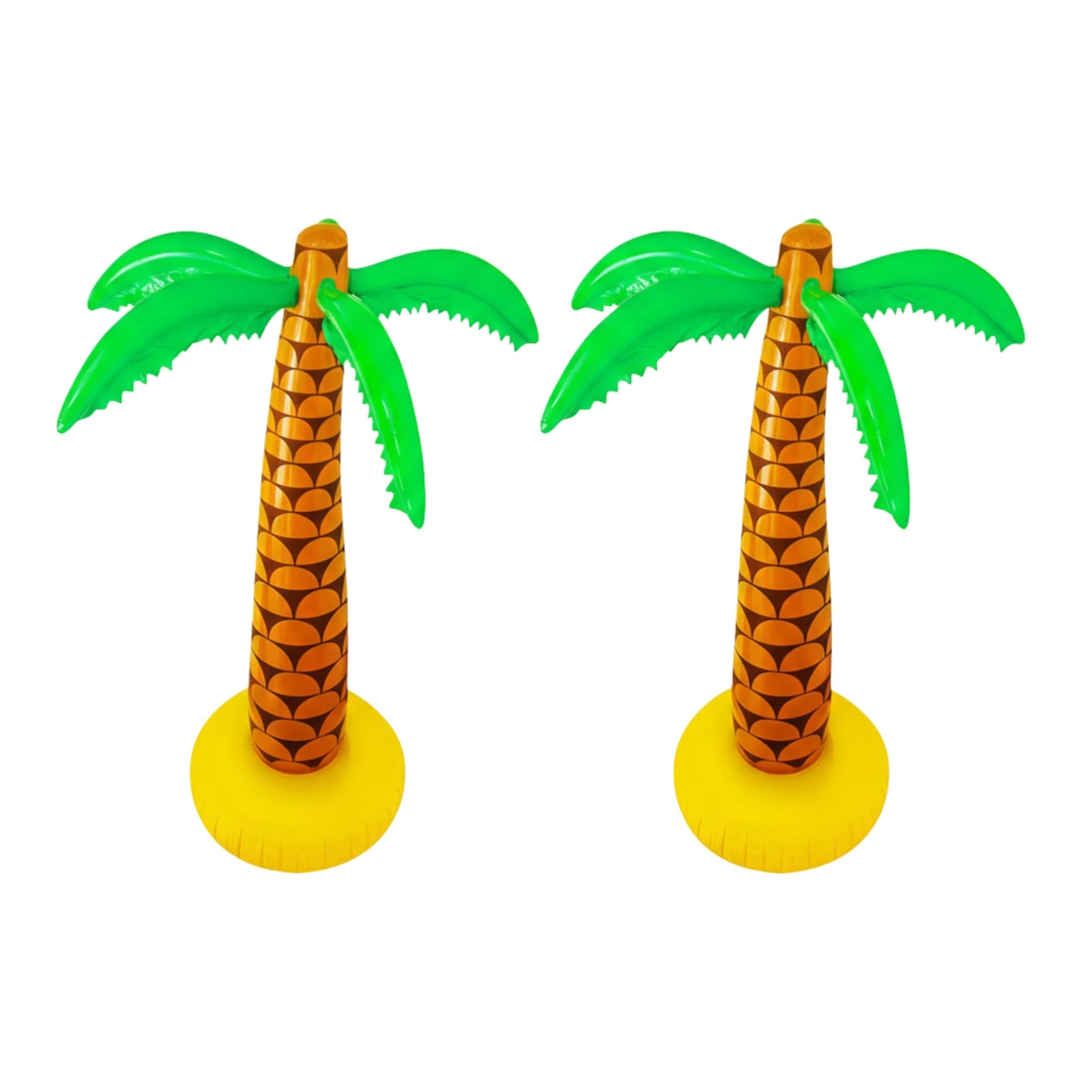 2 Pcs 6 ft Inflatable Palm Tree Party Decorations, Blow Up Tropical Hawaiian Pool and Beach Luau Props for Summer Parties, Tiki Events, Garden BBQ, Fancy Dress, Jungle Theme Decor and Photo Backdrops