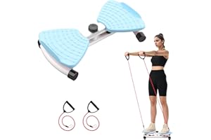 HOTSWEAT Waist Twister, Exercise Twist Boards Twisting Waist Machine for Women Belly Fat, Noiseless Ab Twister Machine with Resistance Bands, Waist Sculptor for Home Gym