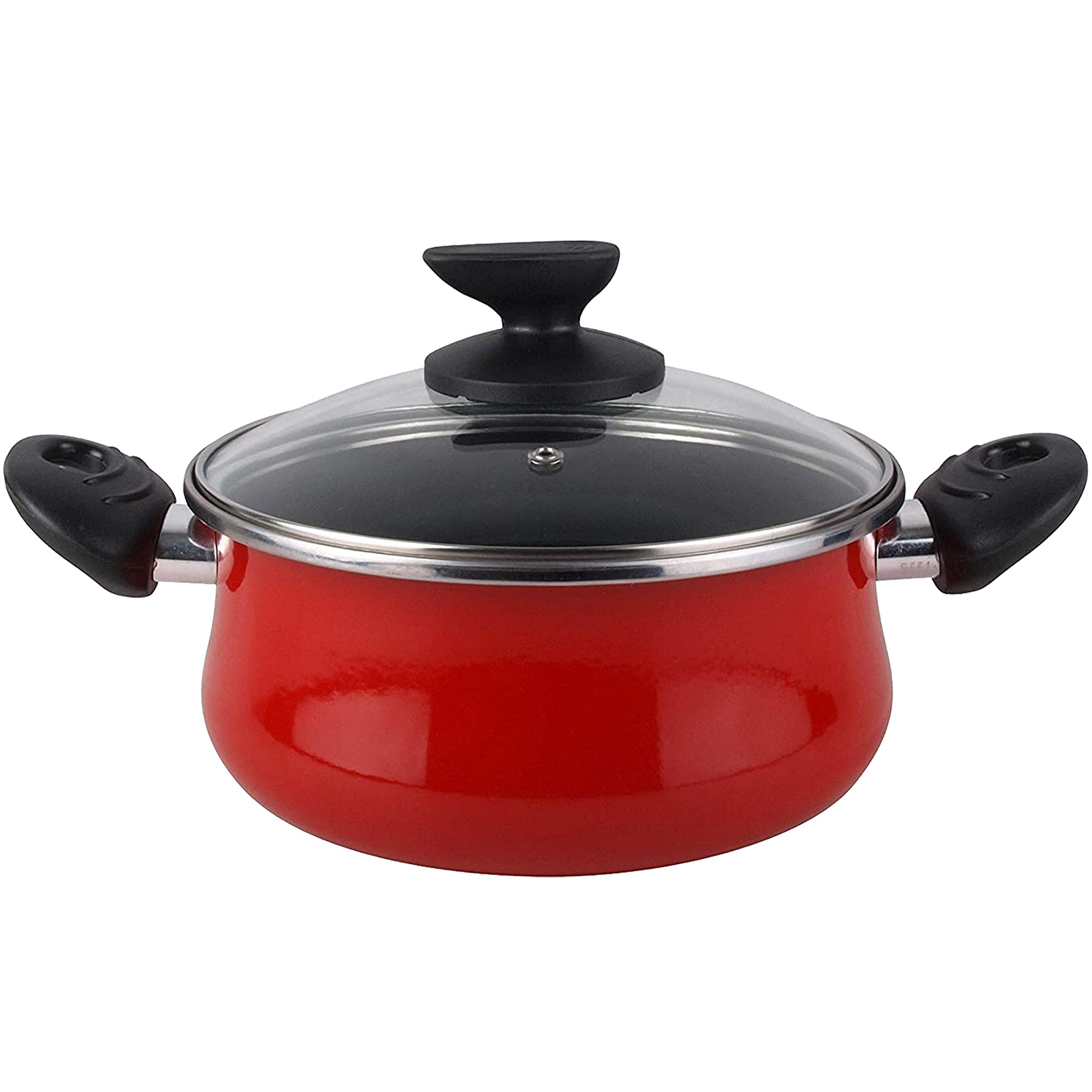 Megafesa Praga - Casserole with lid, 20 cm diameter, claret colour