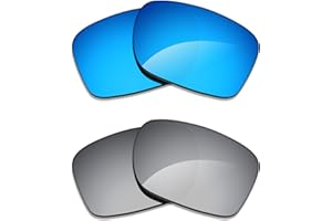 Alphax 2 Pair Polarized Replacement Lenses for Costa Del Mar Paloma 06S4004 Sunglasses- Titanium+Blue