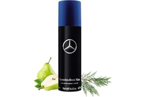 MERCEDES BENZ Mercedes-Benz Man - Body Spray for Men - Woody Fruity Fragrance with Ambrette and Cedar - Long-Lasting Mens Body Spray - All Over Freshness - 6.7 oz