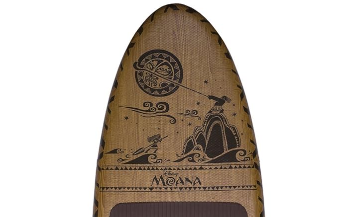 Amazon.com : C4 Waterman Disney Moana Inflatable Stand Up Paddle Board Set, Woodgrain Brown, One Size : Sports & Outdoors