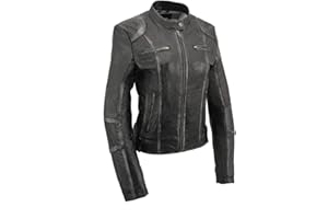 Milwaukee Leather SFL2830 Women's Black Sheepskin Scuba Style Fashion Leather Jacket