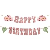 Western Cowboy Party Happy Birthday Banner,Western Party Decors Hanging Banner Cowgirl Birthday Decors,Cowboy Birthday Party Decorations