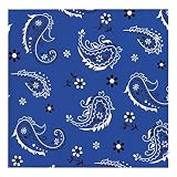 Creative Converting 317384 16 Count Paper Beverage Napkins, Blue Bandana Cowboy