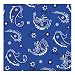 Creative Converting 317384 16 Count Paper Beverage Napkins, Blue Bandana Cowboy