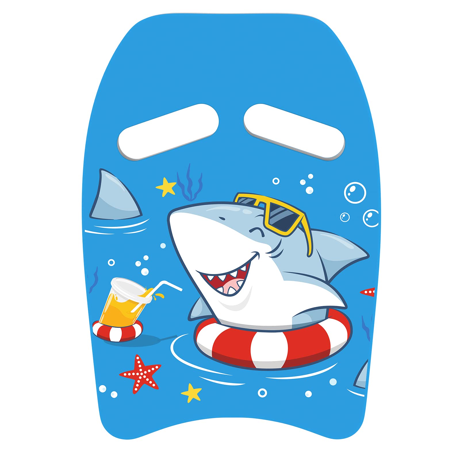 MoKo Swim Kickboard, Cartoon Shark Swimming Training Kick Board Pool Exercise Equipment Promote Natural Swimming Position Water Fun Tool for Kids, Shark Blue