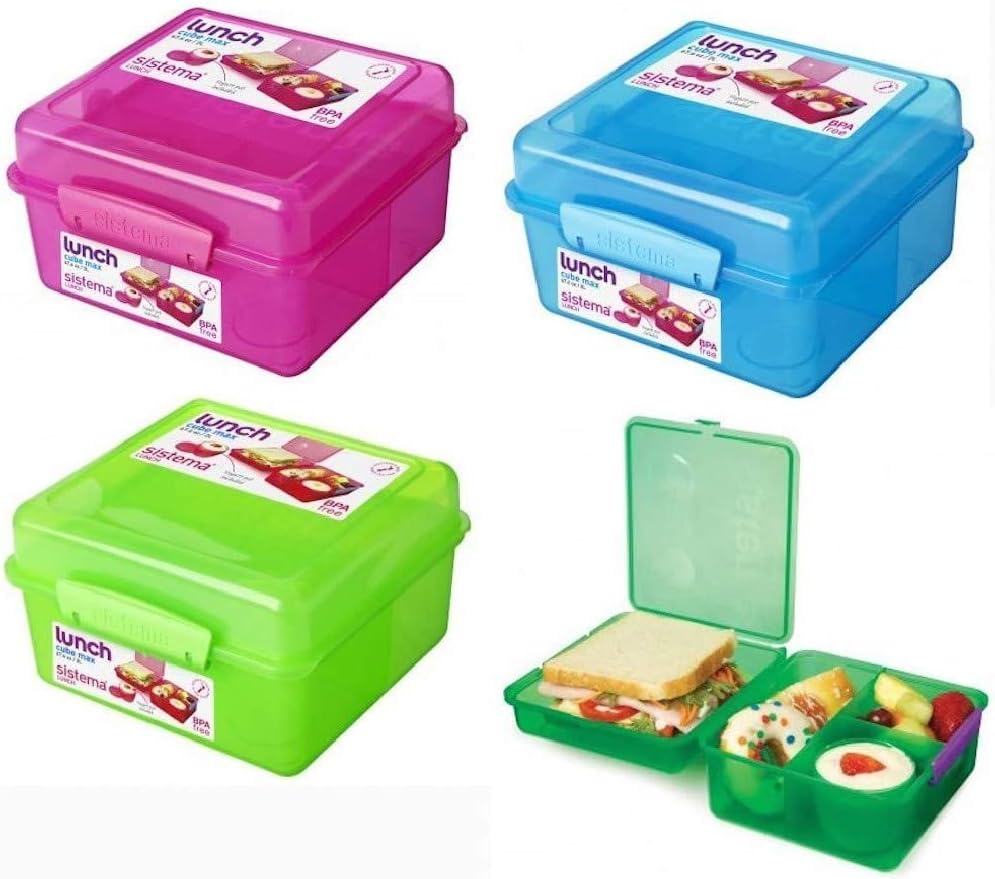 Sistema squared Lunch box lt 2 with container Amazon.co.uk Kitchen & Home