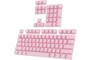 Pwnage Full PBT Keycap Set - Double Shot PBT Shine Through Full Keyboard Keycaps (Pink)