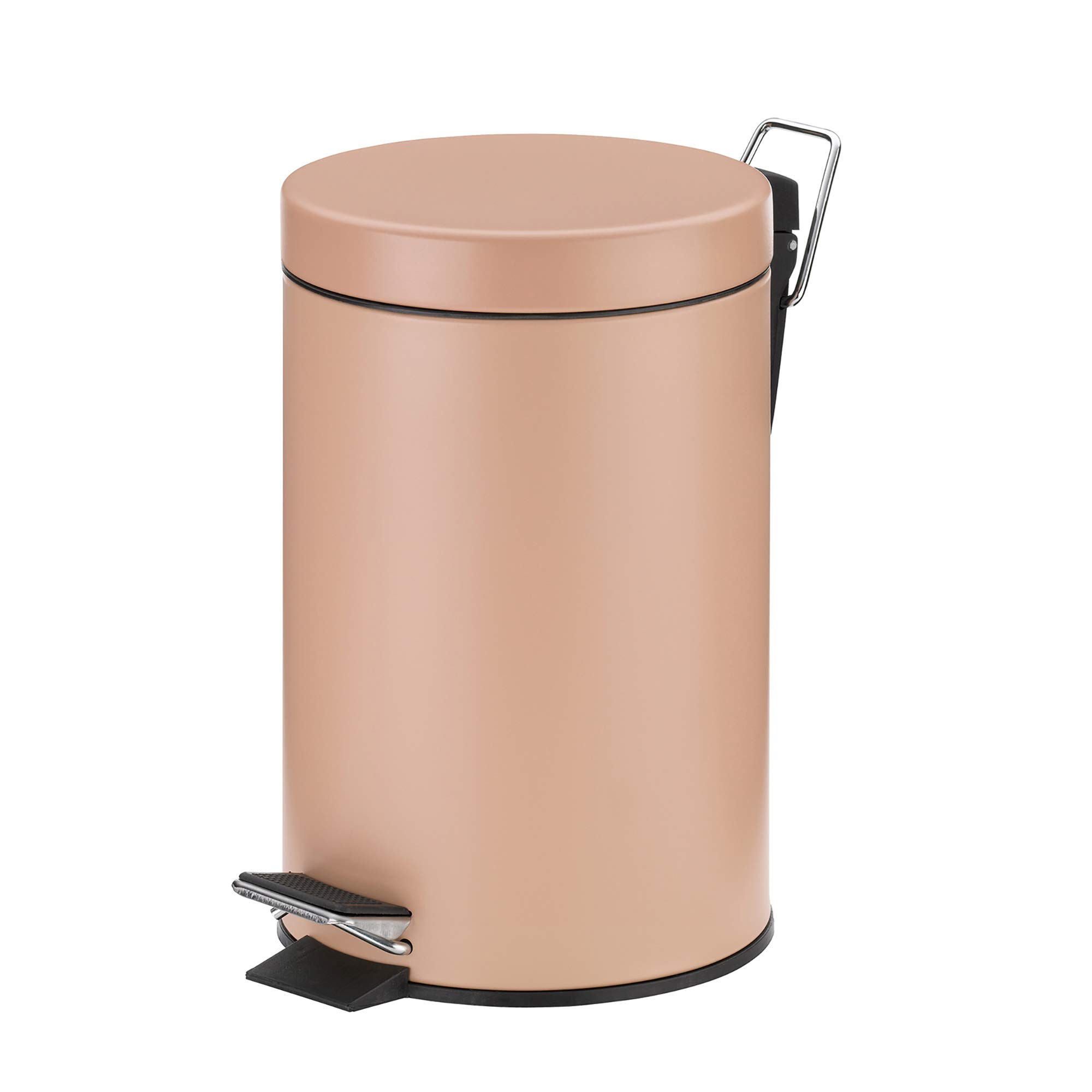 kela 24288 Rubbish Bin, 3 l, Metal, Monaco, Salmon Pink