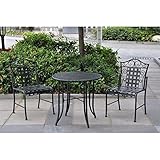 International Caravan Mandalay Wrought Iron Patio Bistro Set