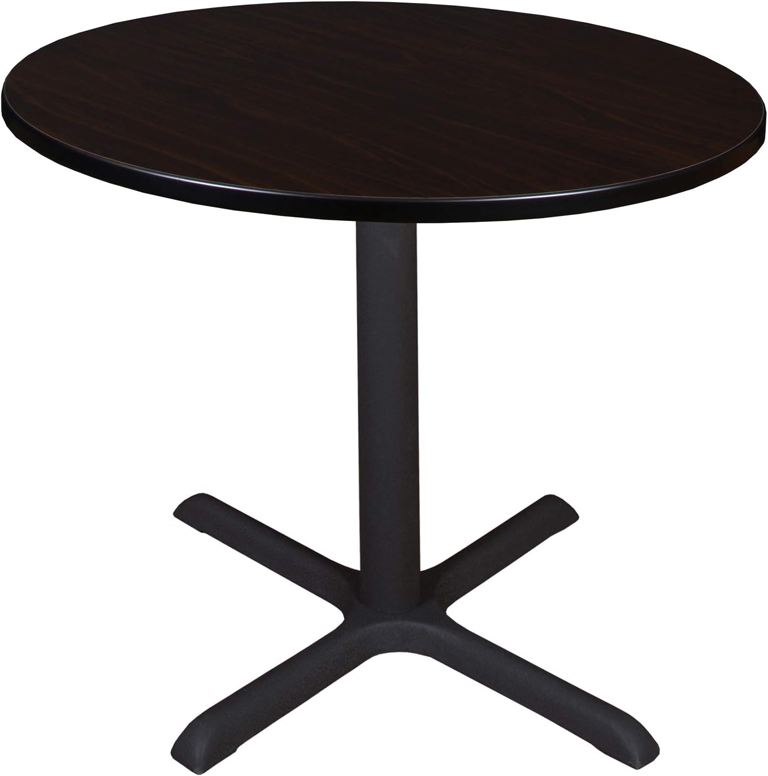 REGENCY Cain 42 inch Round Breakroom Table- Mocha Walnut