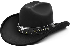 WQWOVRVO Cowboy Hat,Cowgirl hat,Cowboy Hats White/Black Western Cowgirl Hats for Women/Men