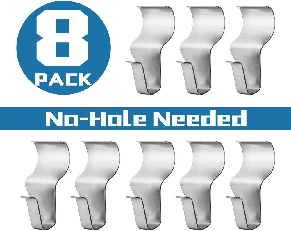 NoHole Hooks Vinyl Siding Hooks for Hanging 8 Pack, Heavy Duty Light