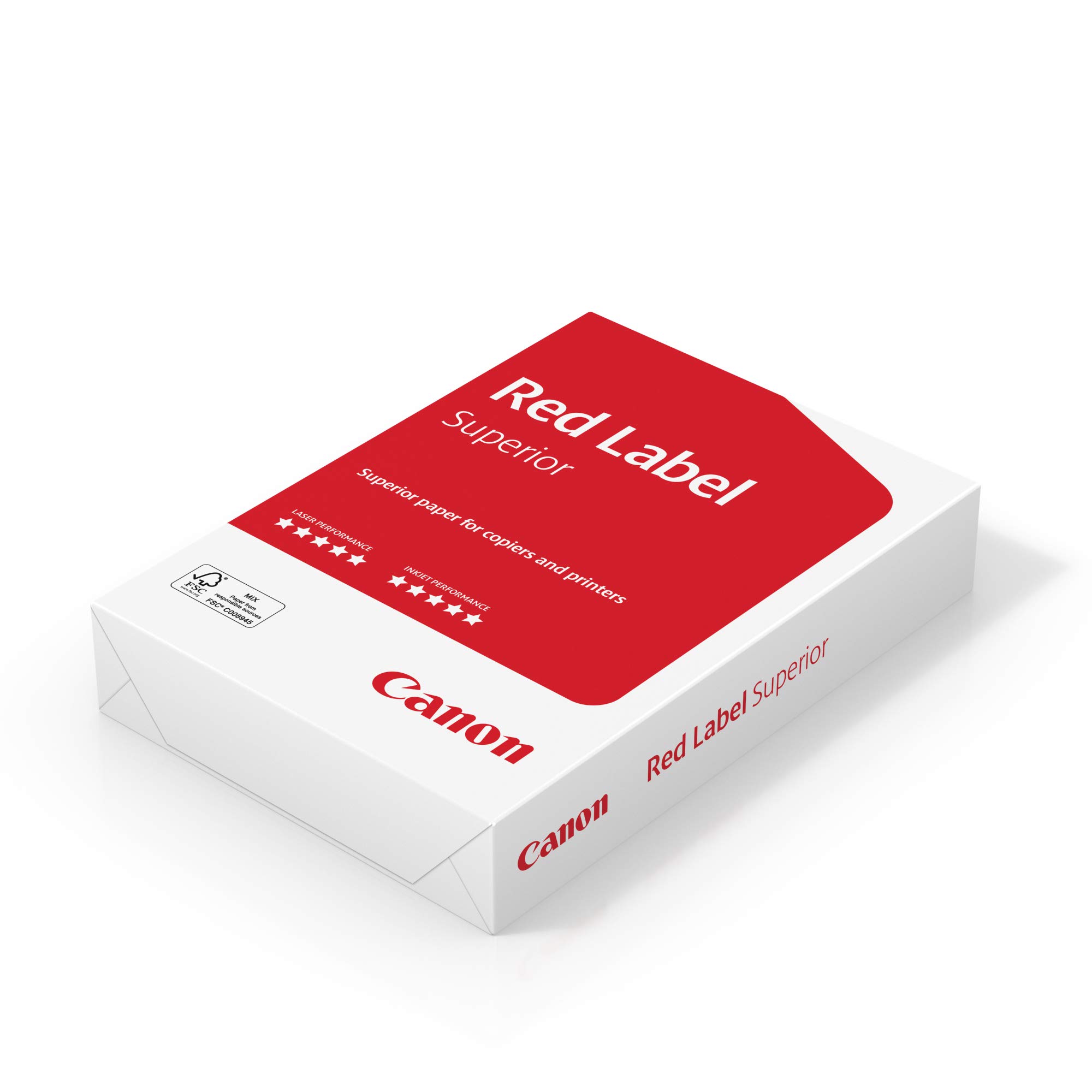 Canon Red Label Superior High White 2-Hole Punched FSC A4 80gsm (1 x Pack 500) Copier/Laser/Inkjet Paper, 99822064
