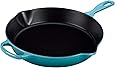 Le Creuset Enameled Cast Iron Signature Iron Handle Skillet, 10.25" (1-3/4 qt.), Caribbean