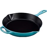 Le Creuset Enameled Cast Iron Signature Iron Handle Skillet, 10.25" (1-3/4 qt.), Caribbean