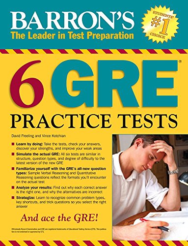 ^++^ Ebooks Barron's 6 GRE Practice Tests, 2nd Edition Pdf Epub Mobi Audiobook